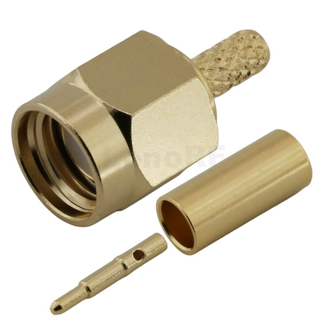 SMA Connectors Male Crimp Straight For RG316D Cable
