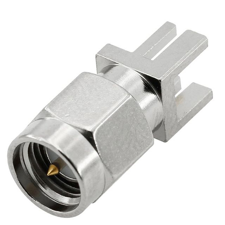 SMA Connectors Plug Solder Straight Edge Mount For PCB
