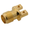 SMA Female Solderless PCB Edge Launch Connector, 2 Hole,Gold Plating
