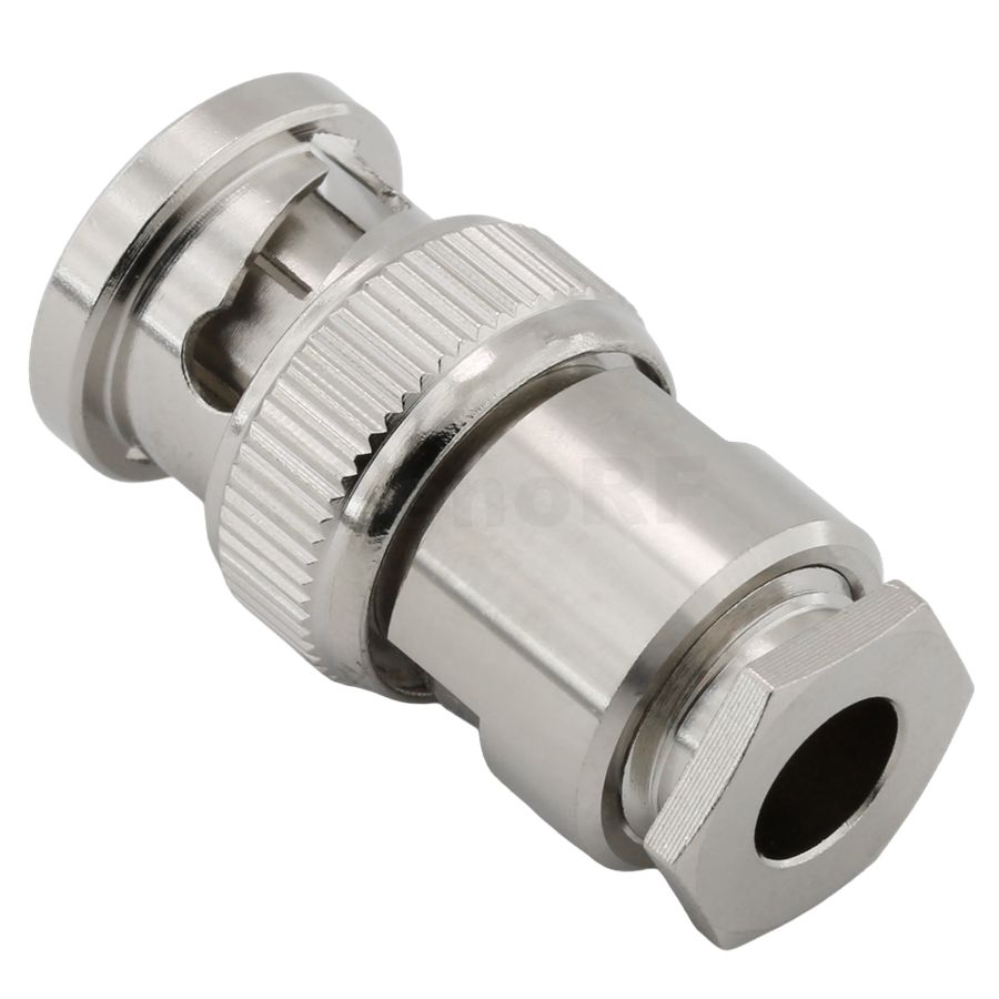 Low VSWR BNC Connector Plug Clamp Straight For RG58 RG223 Cable