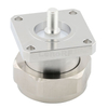 DIN 7/16 Female 4-Hole Flange Mount Straight Connector For Microstrip,Tri-Metal Plated