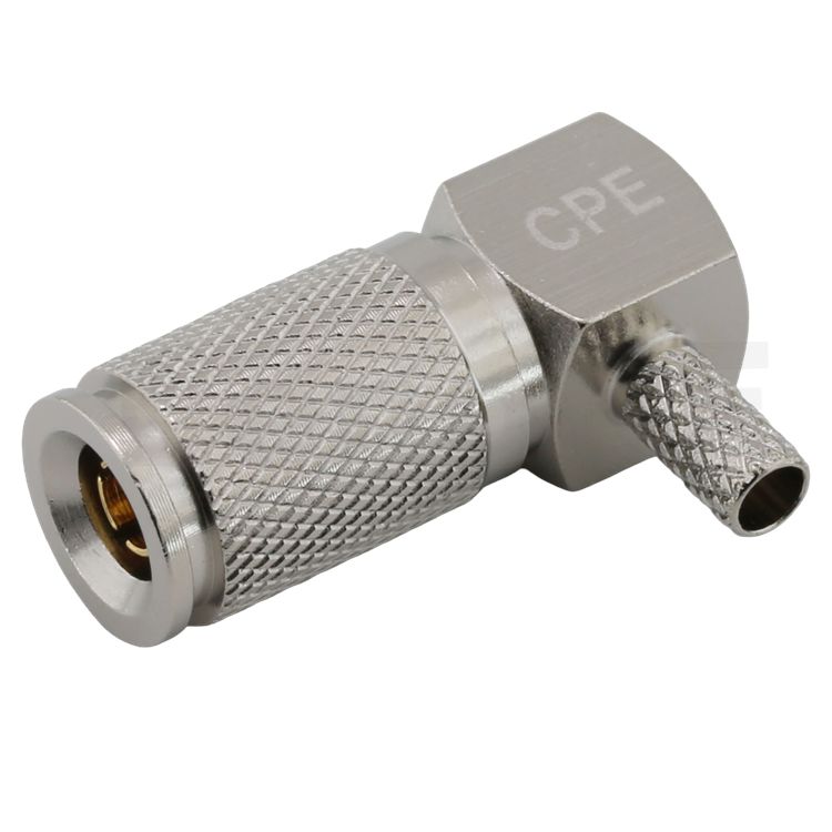 1.0/2.3 Connector Plug Right Angle Crimping For ST212 Coaxial Cable