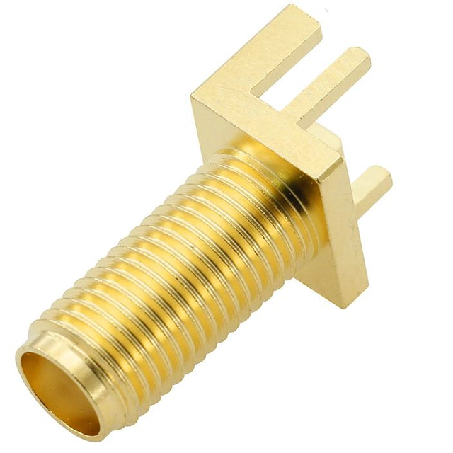 SMA Jack Connector Straight Bulkhead Edge Mount For PCB 