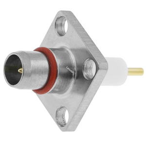 BMA Plug Connector Right Angle Solder 4-hole Flange For Microstrip