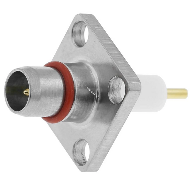 BMA Plug Connector Right Angle Solder 4-hole Flange For Microstrip