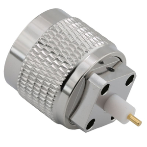 N Connectors Plug 4 Hole Flange Straight For Microstrip,Rear Flange Mount