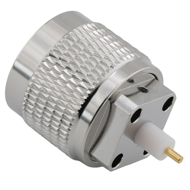 N Connectors Plug 4 Hole Flange Straight For Microstrip,Rear Flange Mount