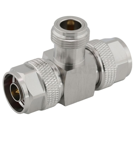 Type-N Jack To Plug Plug Straight T Adapter,Ultra Low Loss 