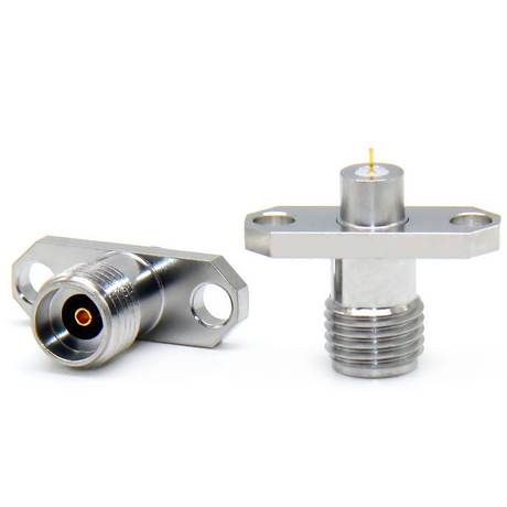 2.92mm Jack Connector Straight Flange Solder For Microstrip