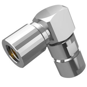 1.6/5.6 Connector Plug Right Angle Clamping For Flex2 Coaxial Cable