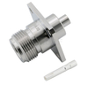 Type-N Connector Jack 4-hole Flange Soldering For .141 Coaxial Cable