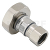 7/16 Male Plug Straight Clamping Connector for 1/2" Super Flexible Cable, Low Cost Version