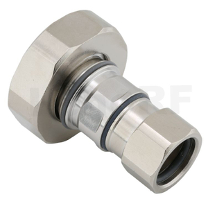 7/16 Male Plug Straight Clamping Connector for 1/2" Super Flexible Cable, Low Cost Version