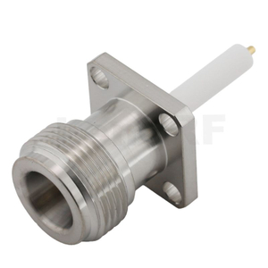 Type-N Connectors Plug 4 Hole Flange Straight For Microstrip,tri-metal plating
