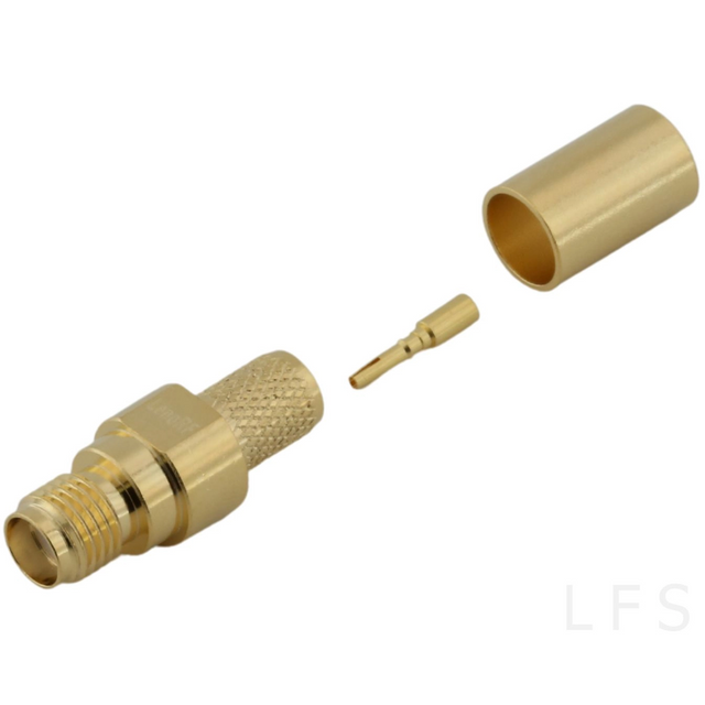 SMA Female Connector Straight Crimping For LMR240 Cable