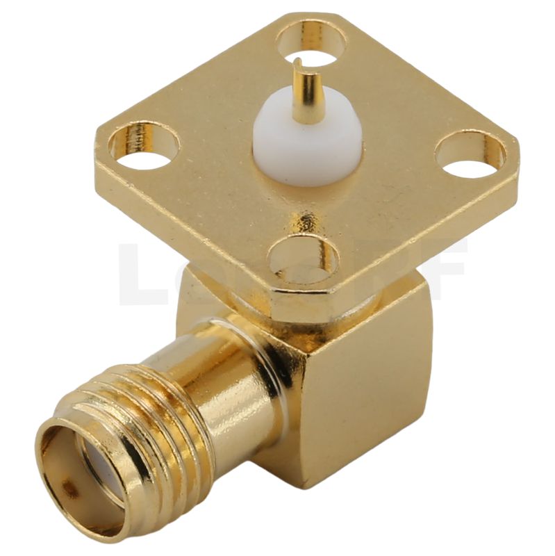 SMA Connector Jack Solder Right Angle For Microstrip