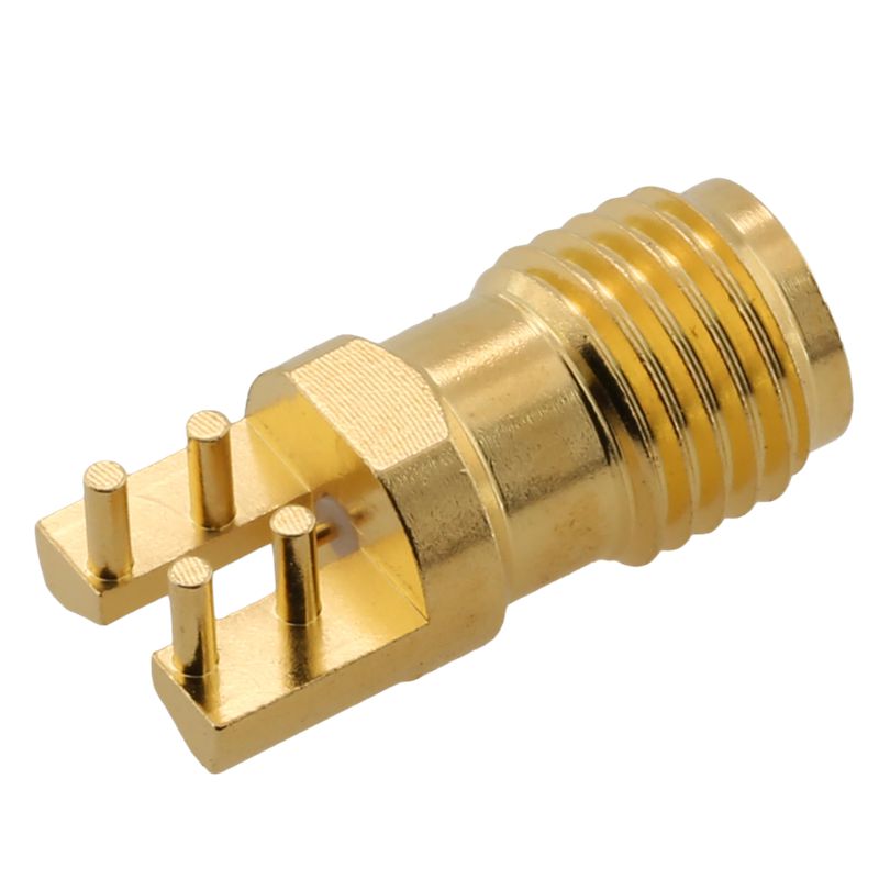 SMA Female Bulkhead PCB Edge Launch Connector,4 Legs