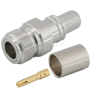 Type-N Connectors Female Straight Crimp For LMR400 Cable