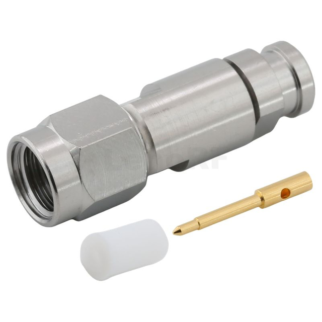 SMA Male Straight Soldering Gold Plated For MICRO-COAX UFA147A Precision Stainless Steel Body