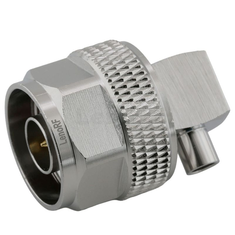 Type-N Male Connector Right Angle Soldering For .141 Cable 