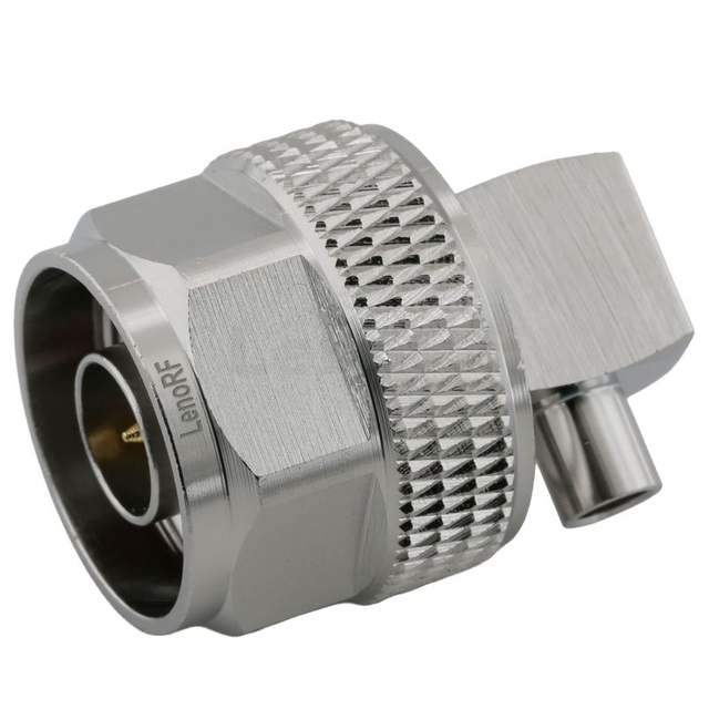 Type-N Male Connector Right Angle Soldering For .141 Cable 