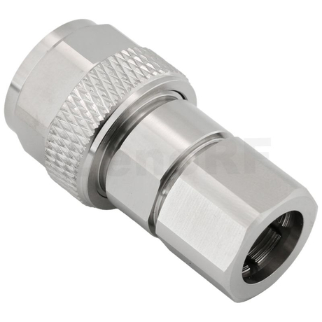 Type-N Male Crimp Connector, Compatible With RG213,LMR400 Tri-metal body