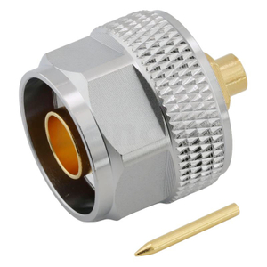Type-N Connectors Male Solder Straight For .141 RG402 Semi-Flexible Cable