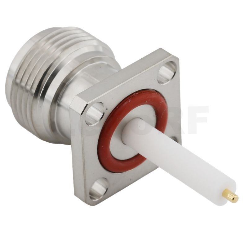Type-N Connectors Plug 4 Hole Flange Straight For Microstrip,tri-metal plating