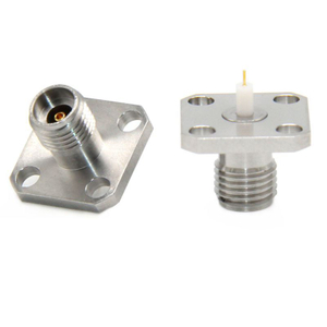 2.92mm Jack Connector Straight 4 Hole Flange Solder For PCB