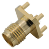 SMA Connector Female Straight For PCB Through Hole,Gold plated,132401