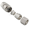Type-N Connectors Plug Clamping Straight Brass Tri-Metal Plating For LMR600 Cable 