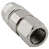 Type-N Connectors Plug Clamping Straight Brass Tri-Metal Plating For LMR600 Cable 