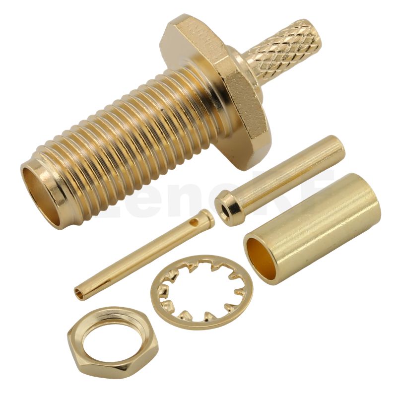 SMA Connector Jack Crimping Straight For RG178 Coaxial Cable