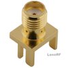 SMA Connectors Jack Solder Straight For PCB Edge Mount, Gold Plating