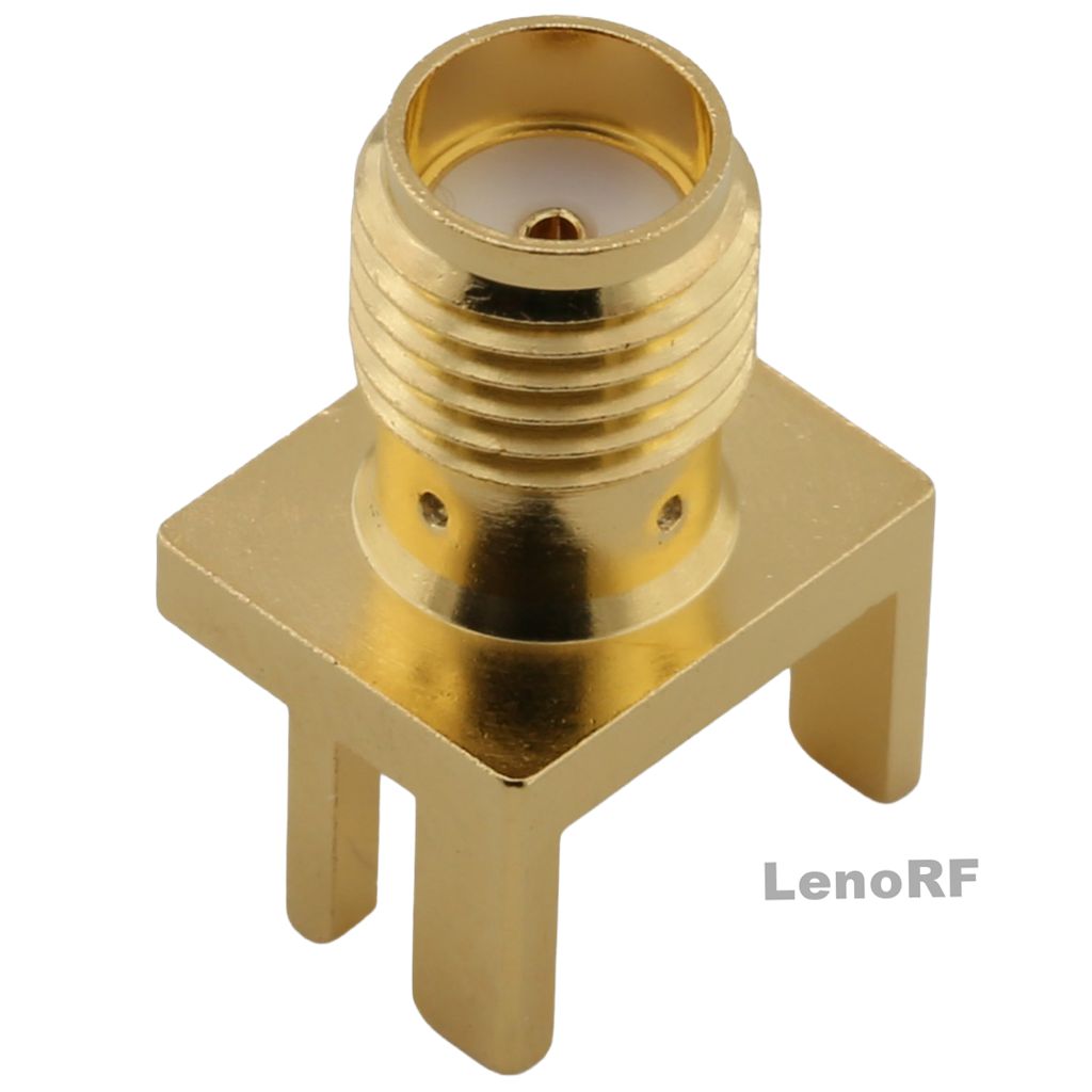 SMA Connectors Jack Solder Straight For PCB Edge Mount, Gold Plating