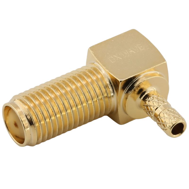 SMA Connectors Female Bulkhead Right Angle Crimping For RG316,RG174 Cable