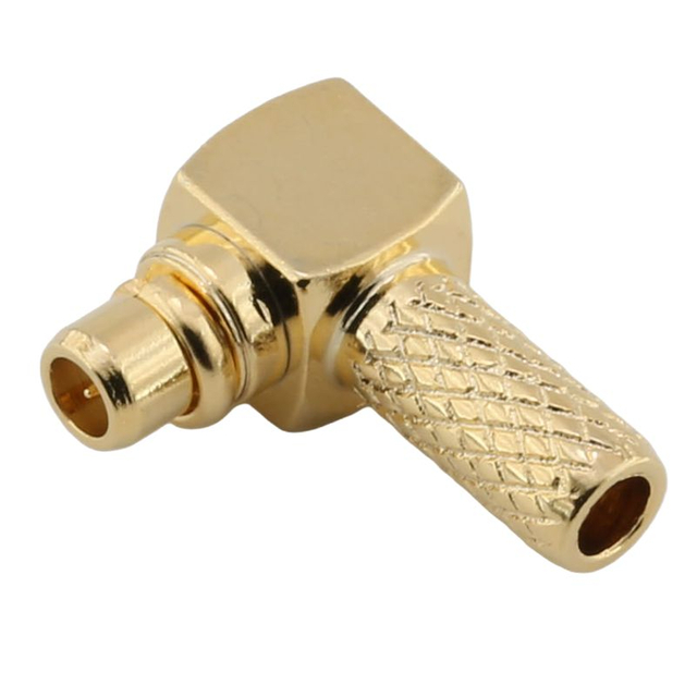MMCX Connector Male Right Angle Crimp For RG316 Cable,Gold Plated
