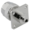 Type-N Male Connector Straight 4-Hole Flange Mounted For RG402 Semi-Flexible 141 Cable 