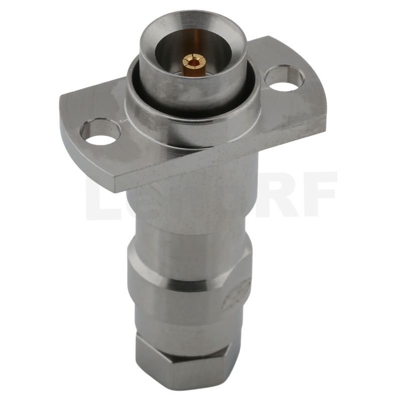 BMA Jack Connector 2-Hole Flange Solder For Micro-coax UFA210A , SUCOFLEX126 Cable,Stainless Steel 316L Body