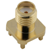 SMA Connector Female Straight For PCB Through Hole,Gold plated,132401