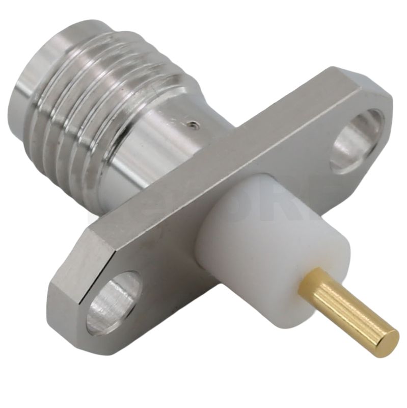 SMA Connector Female 2-Hole Flange Straight For Microstrip,Tri-metal Plating Body