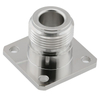 Type-N Connector Jack 4-hole Flange Soldering For .141 Coaxial Cable