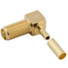 SMA Connectors Female Bulkhead Right Angle Crimping For RG316,RG174 Cable