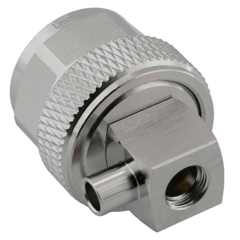 Type-N Male Connector Right Angle Soldering For .141 Cable 