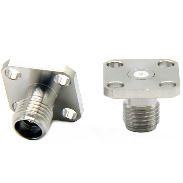 2.92mm Jack Connector Straight Square Flange Solder For Microstrip