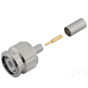 TNC Connector Male Straight Crimping For RG58 RG223 Cable For Telecom Antenna Drone
