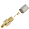 High Stability SMA Female RF Connector Straight Crimping Brass Body Gold Plated For RG8, LMR400 Coaxial Cable
