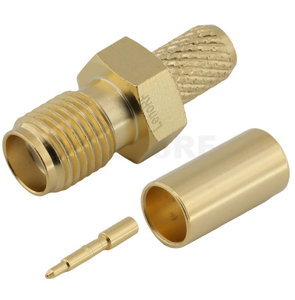 SMA Female Connector Straight Crimping For RG58 RG223 LMR195 Cable,Gold Plating
