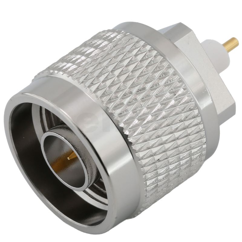 N Connectors Plug 4 Hole Flange Straight For Microstrip,Rear Flange Mount