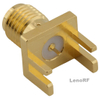 SMA Connectors Jack Solder Straight For PCB Edge Mount, Gold Plating